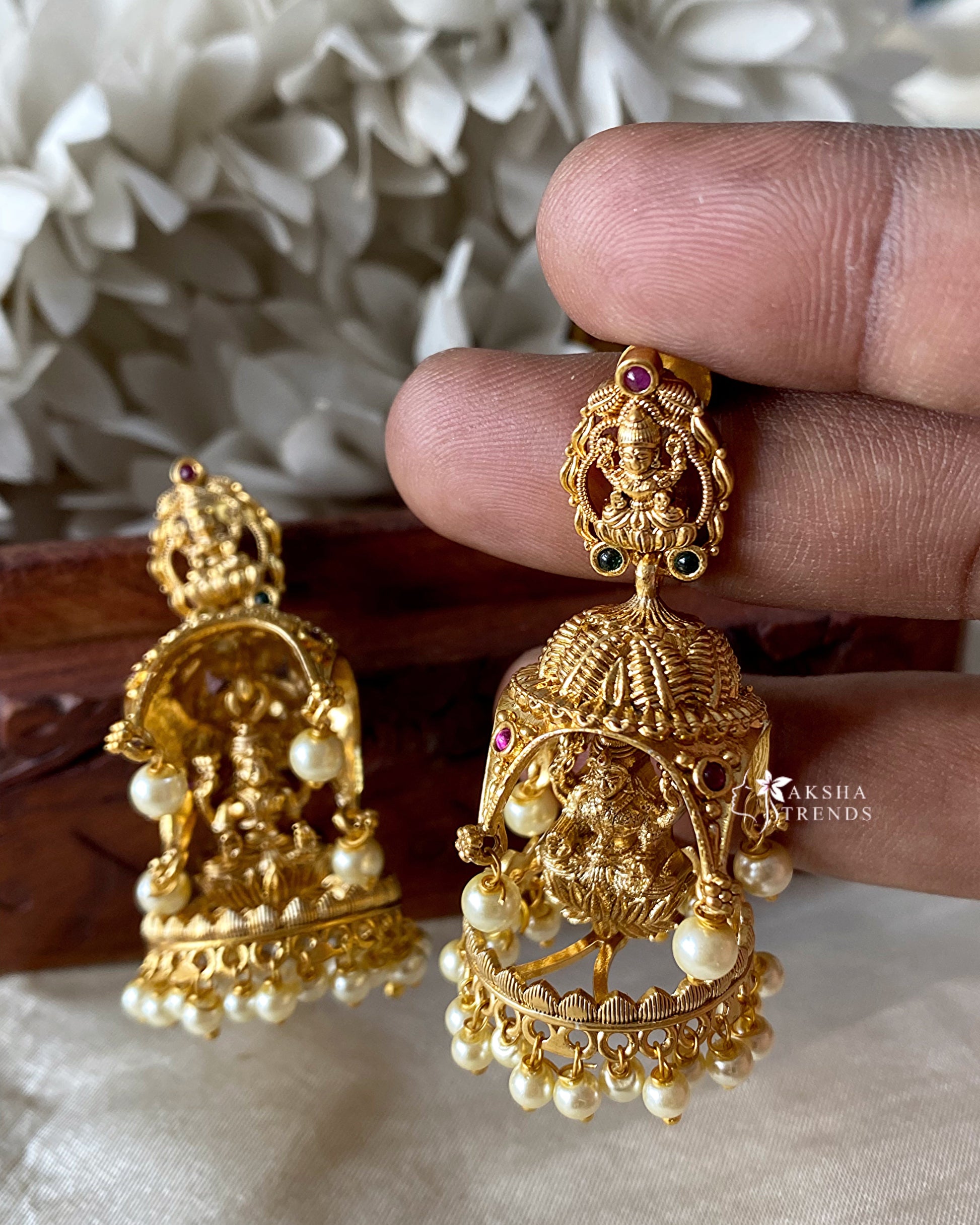 Golden Temple Jhumkas Aksha Trends