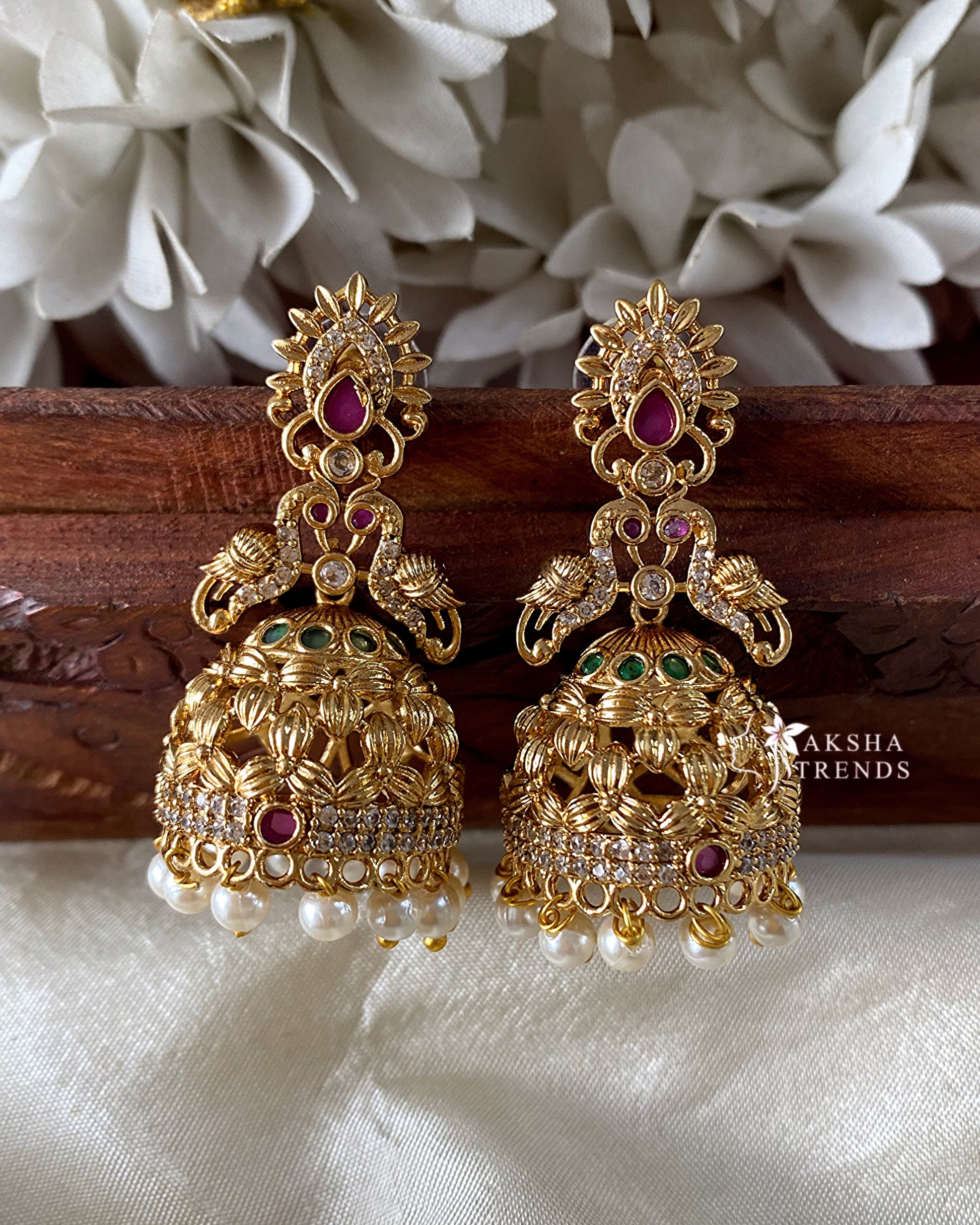 Premium AD Jhumka Aksha Trends