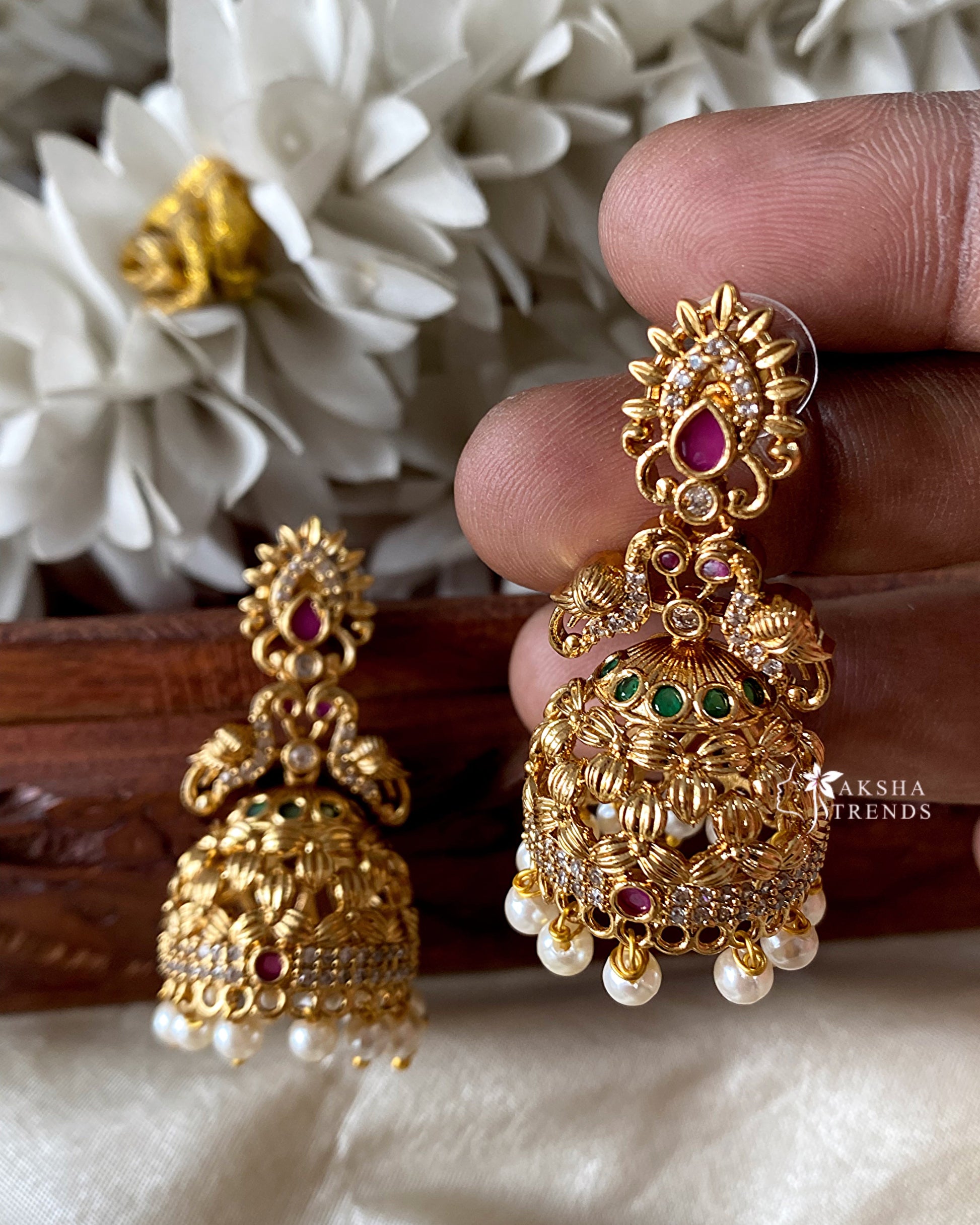 Premium AD Jhumka Aksha Trends