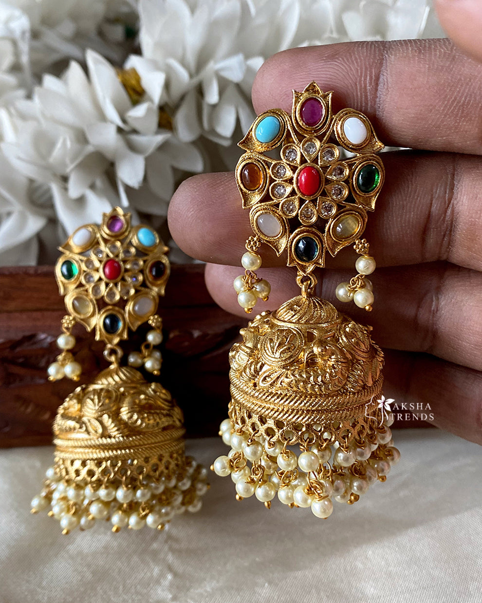 Bridal Jadau Jhumkas Aksha Trends 