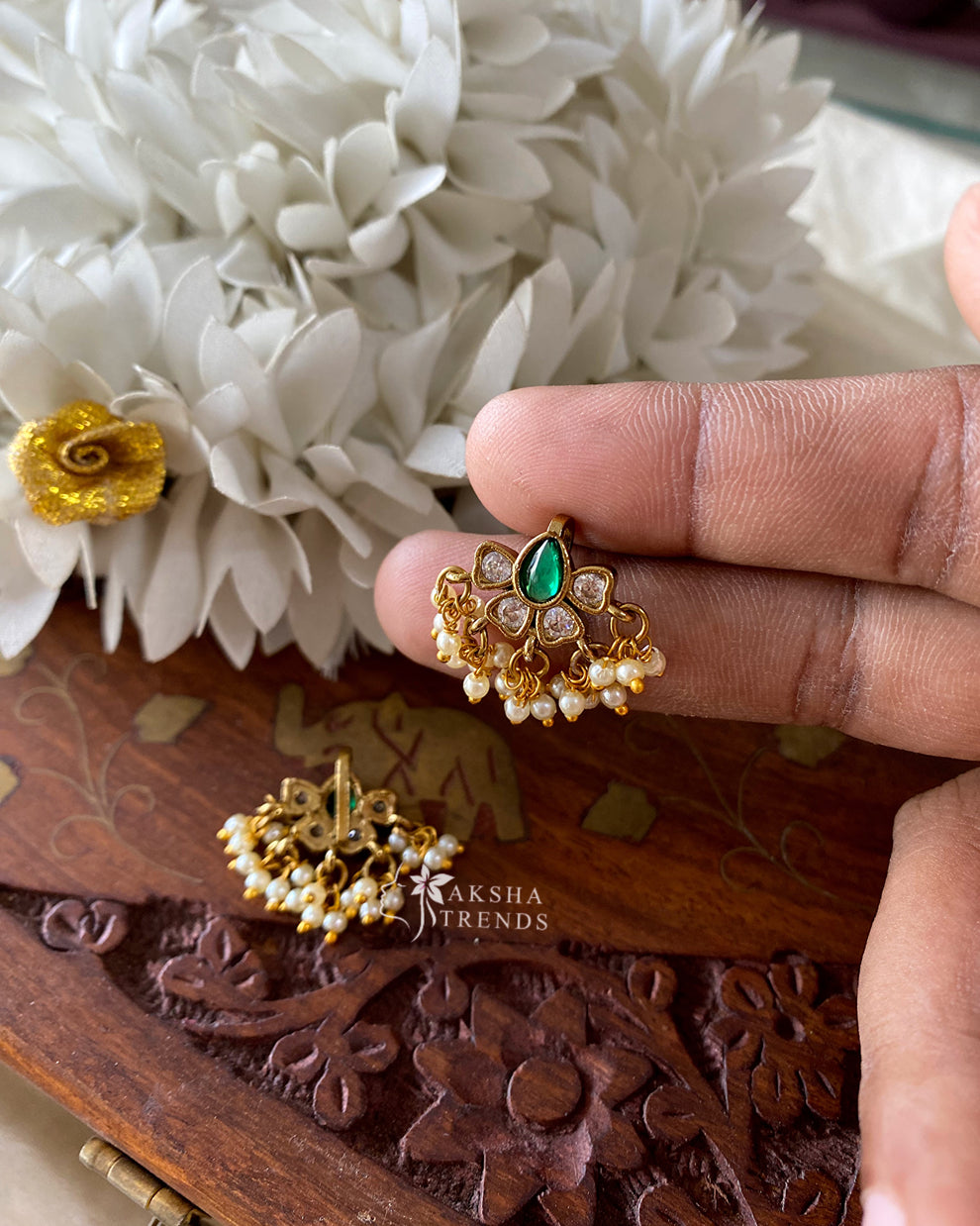 Premium Kemp Bugadi Earrings Aksha Trends 