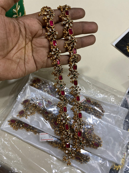 Antique floral kemp Anklet / kolusu Aksha Trends