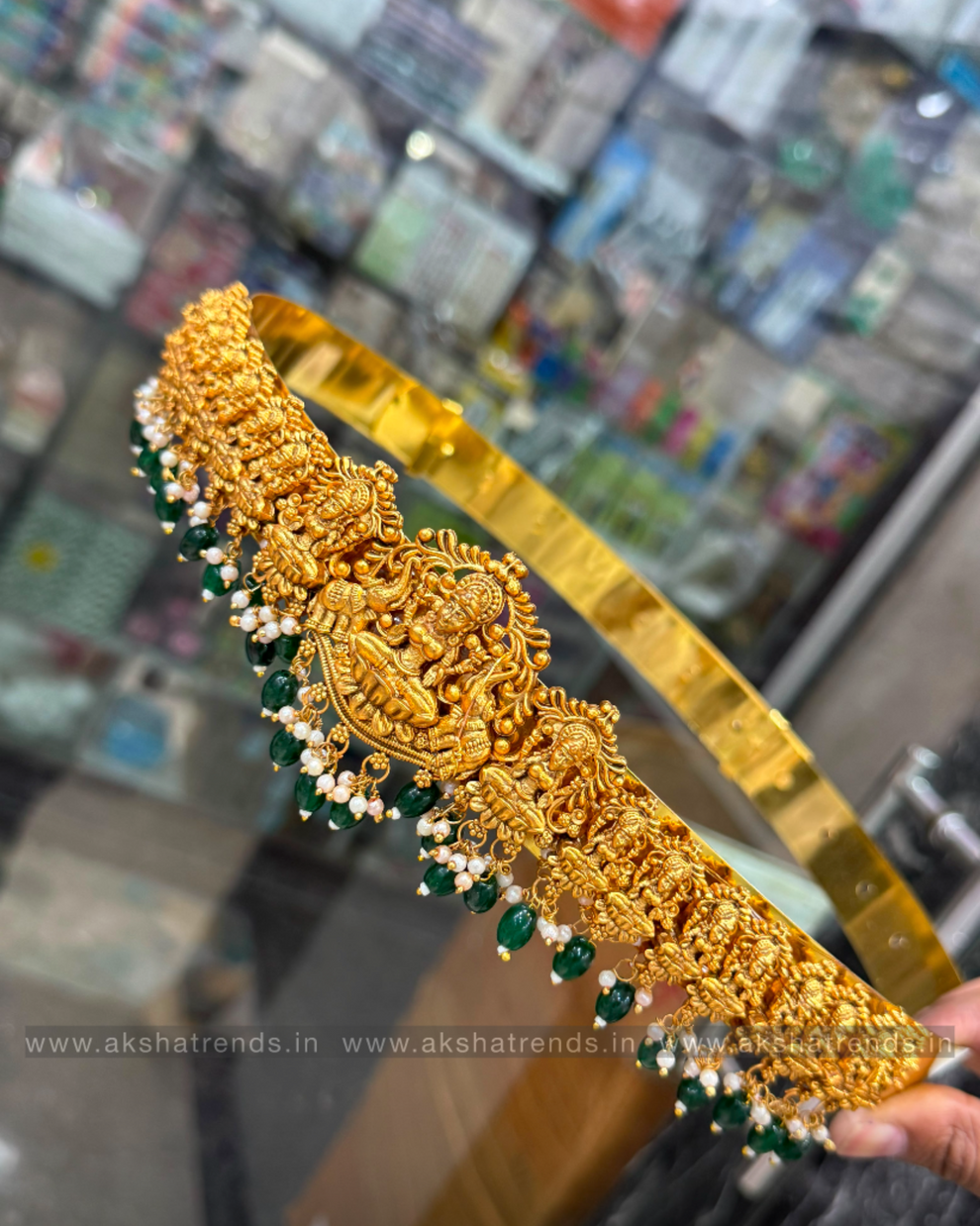 Antique lakshmi bridal hipbelt -Green Aksha Trends 