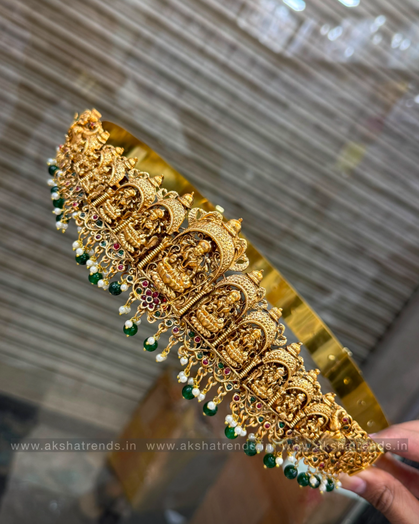 Antique bridal hipbelt -Green Aksha Trends