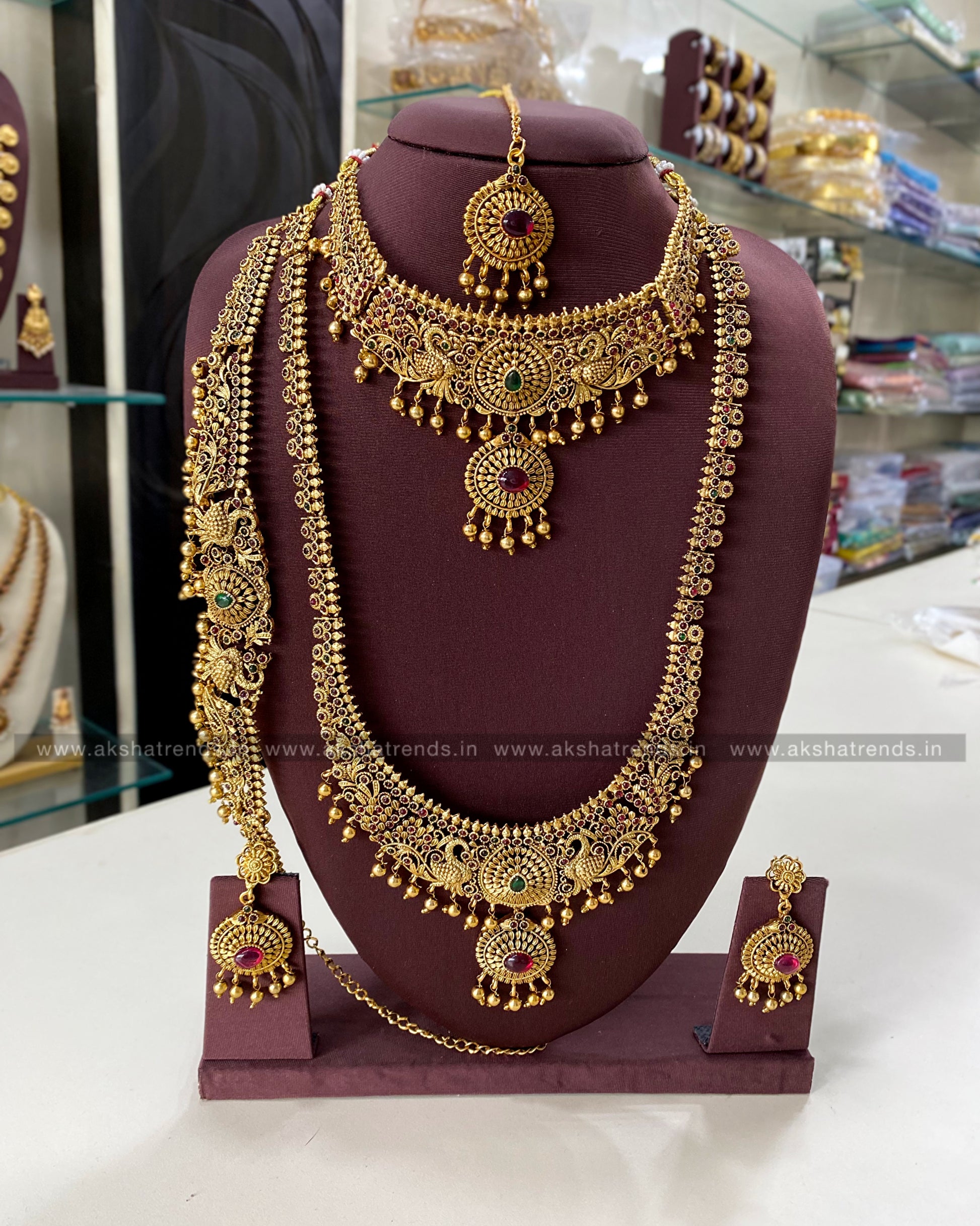 Antique Floral semi bridal Aksha Trends