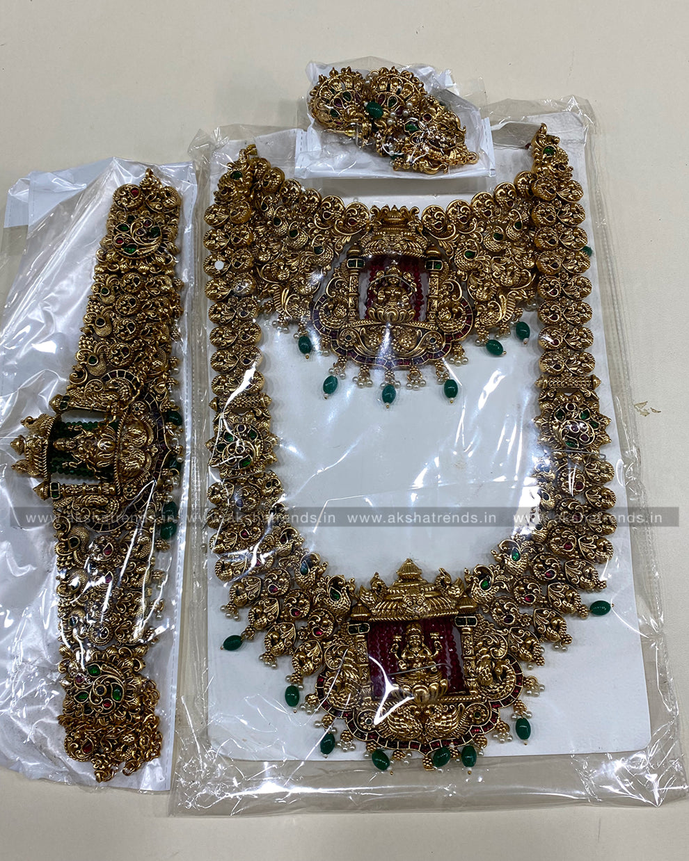 Heavy Lakshmi semi bridal -Green Aksha Trends 