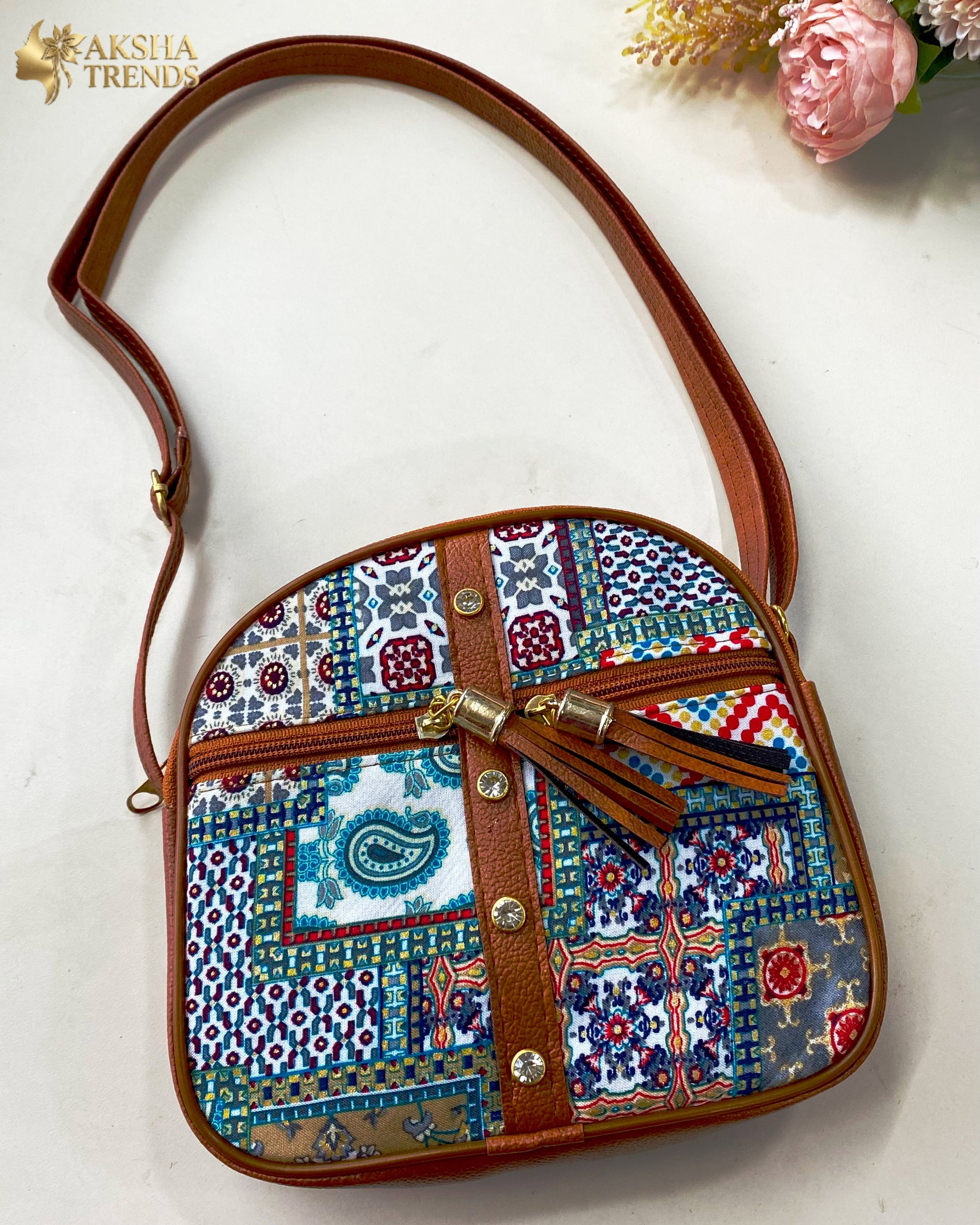 Mandala art sling bag Aksha Trends