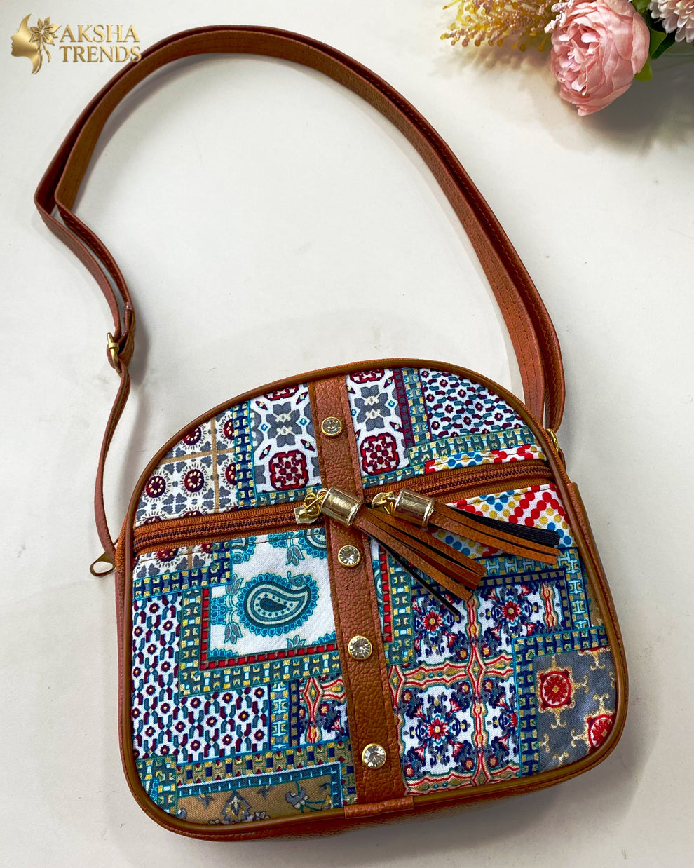 Mandala art sling bag Aksha Trends 