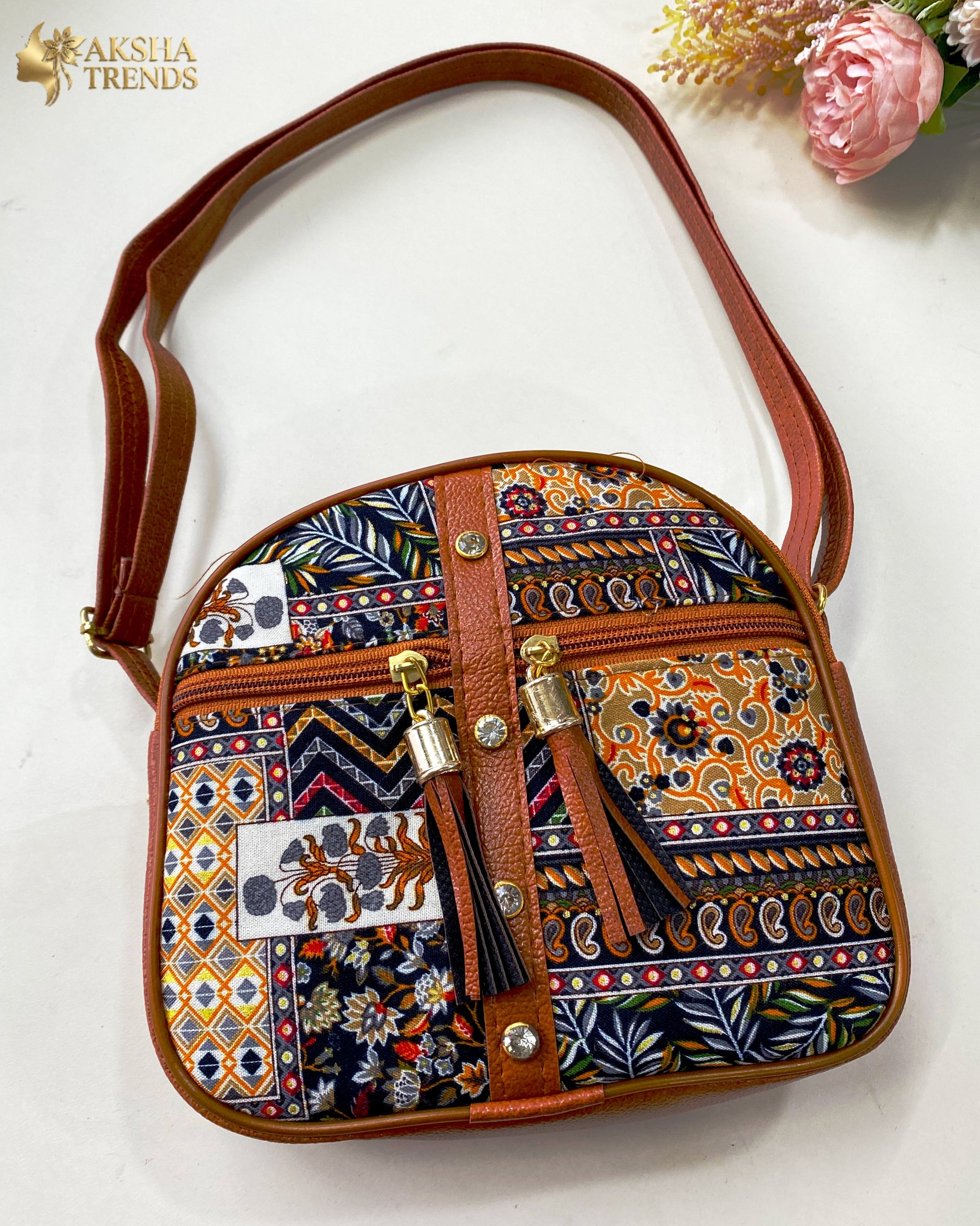 Mandala art sling bag Aksha Trends