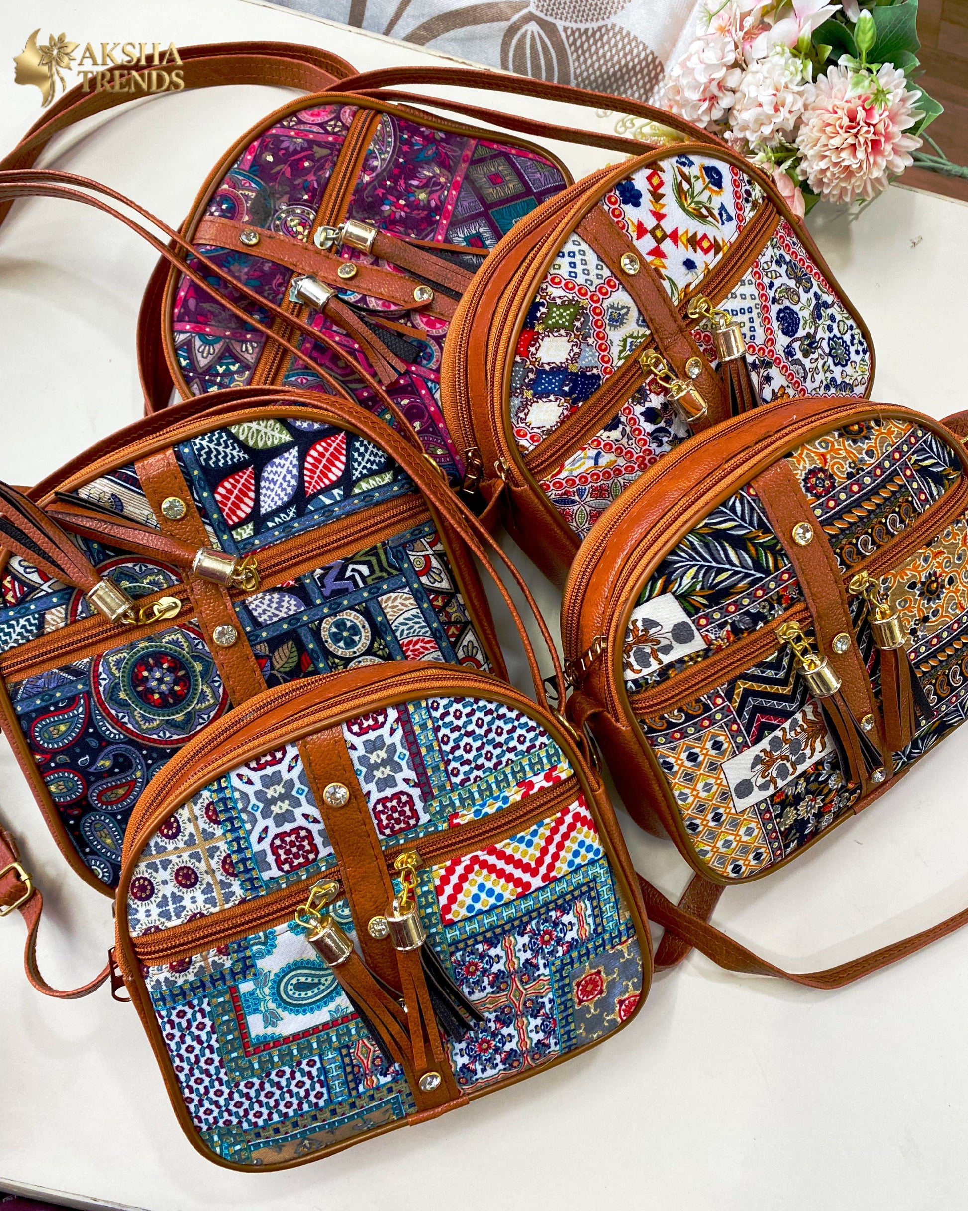 Mandala art sling bag Aksha Trends