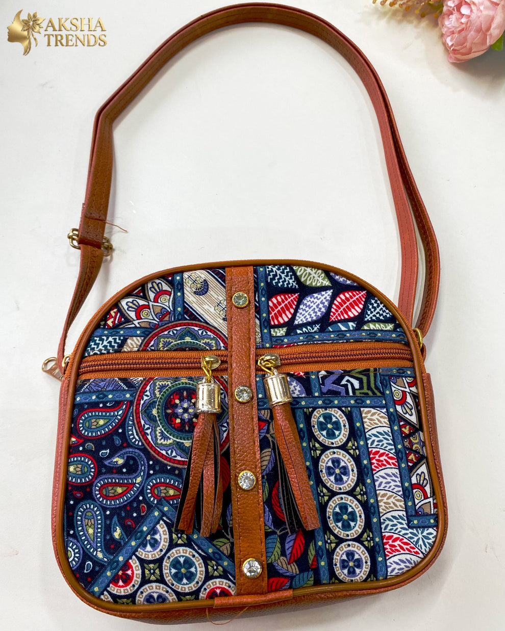 Mandala art sling bag Aksha Trends 