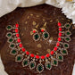 Emerald-coral Pavalam necklace Aksha Trends