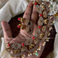 Bridal diamond elephant necklace -blue Aksha Trends