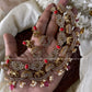 Bridal diamond elephant necklace -pink Aksha Trends