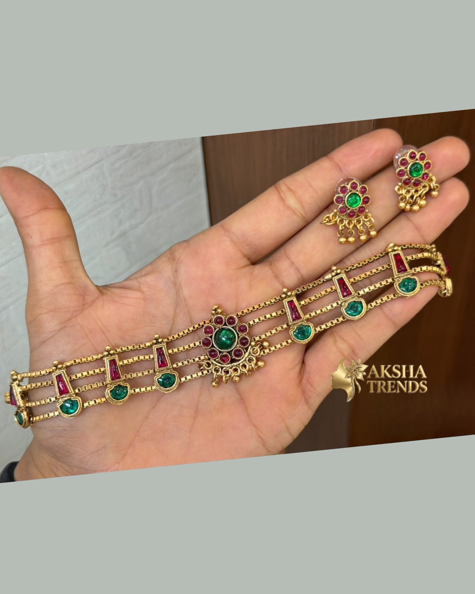 Kerala palakka choker Aksha Trends