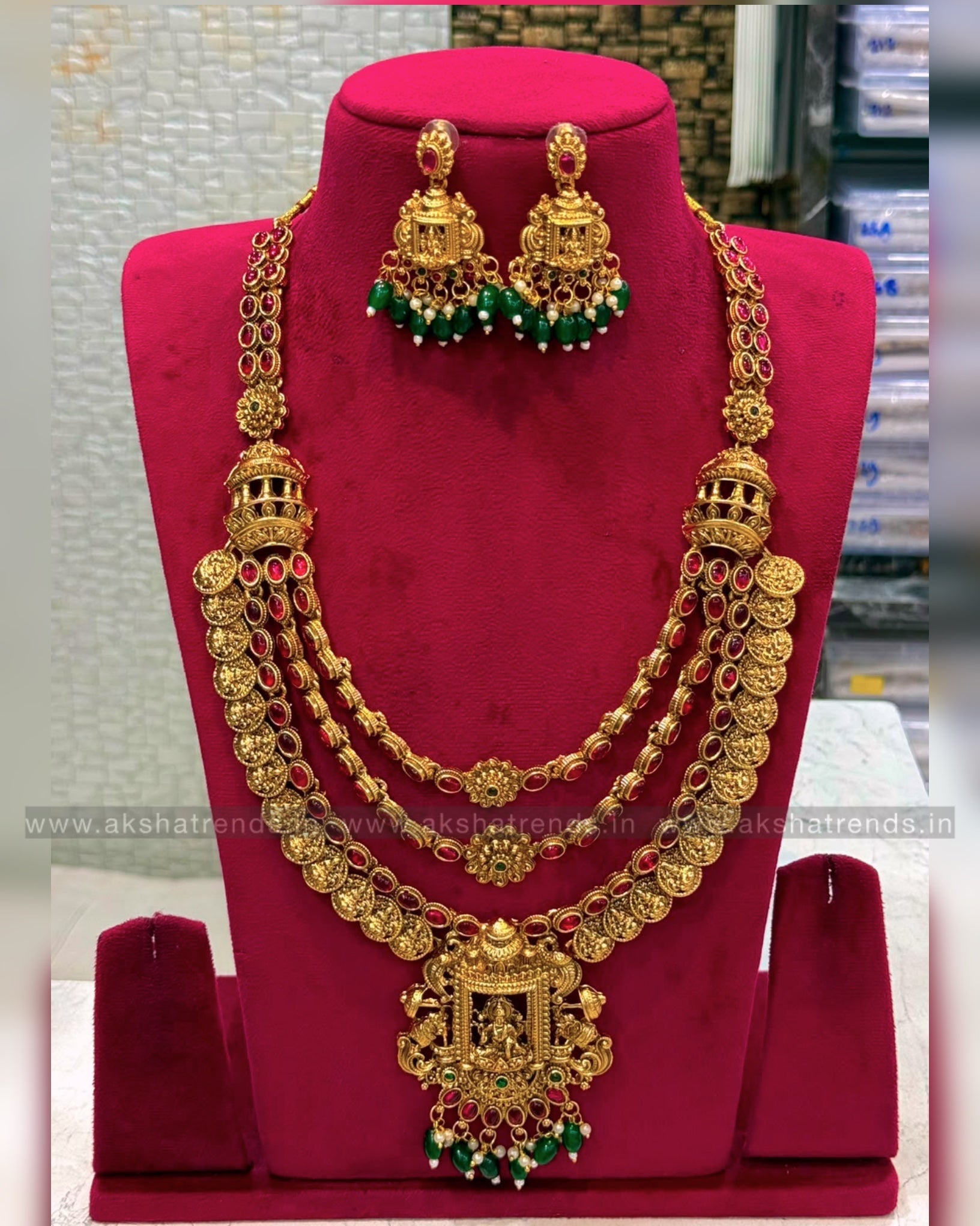 Antique Bridal layer haram Aksha Trends