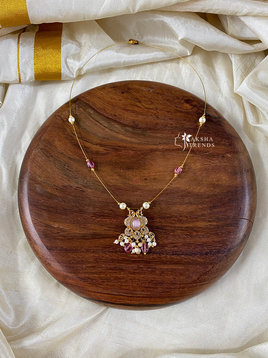 Invisible Necklace -floral pink Aksha Trends