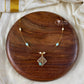 Invisible Necklace -Square blue Aksha Trends