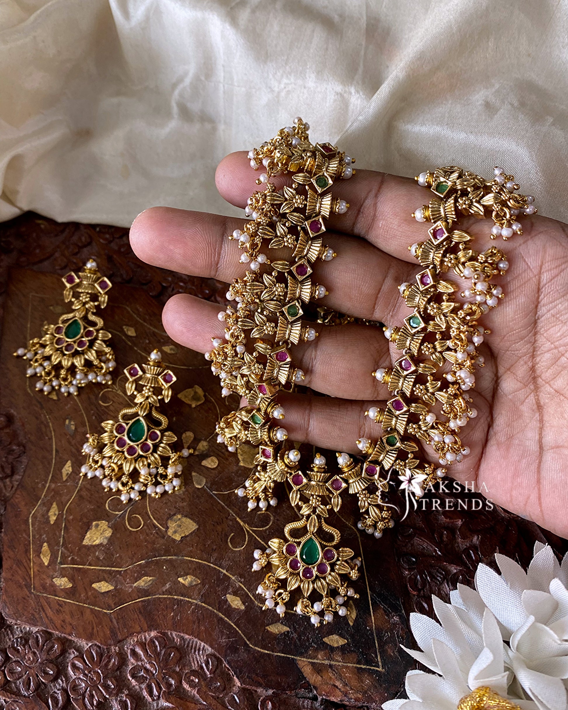 Guttapusalu bridal haram Aksha Trends