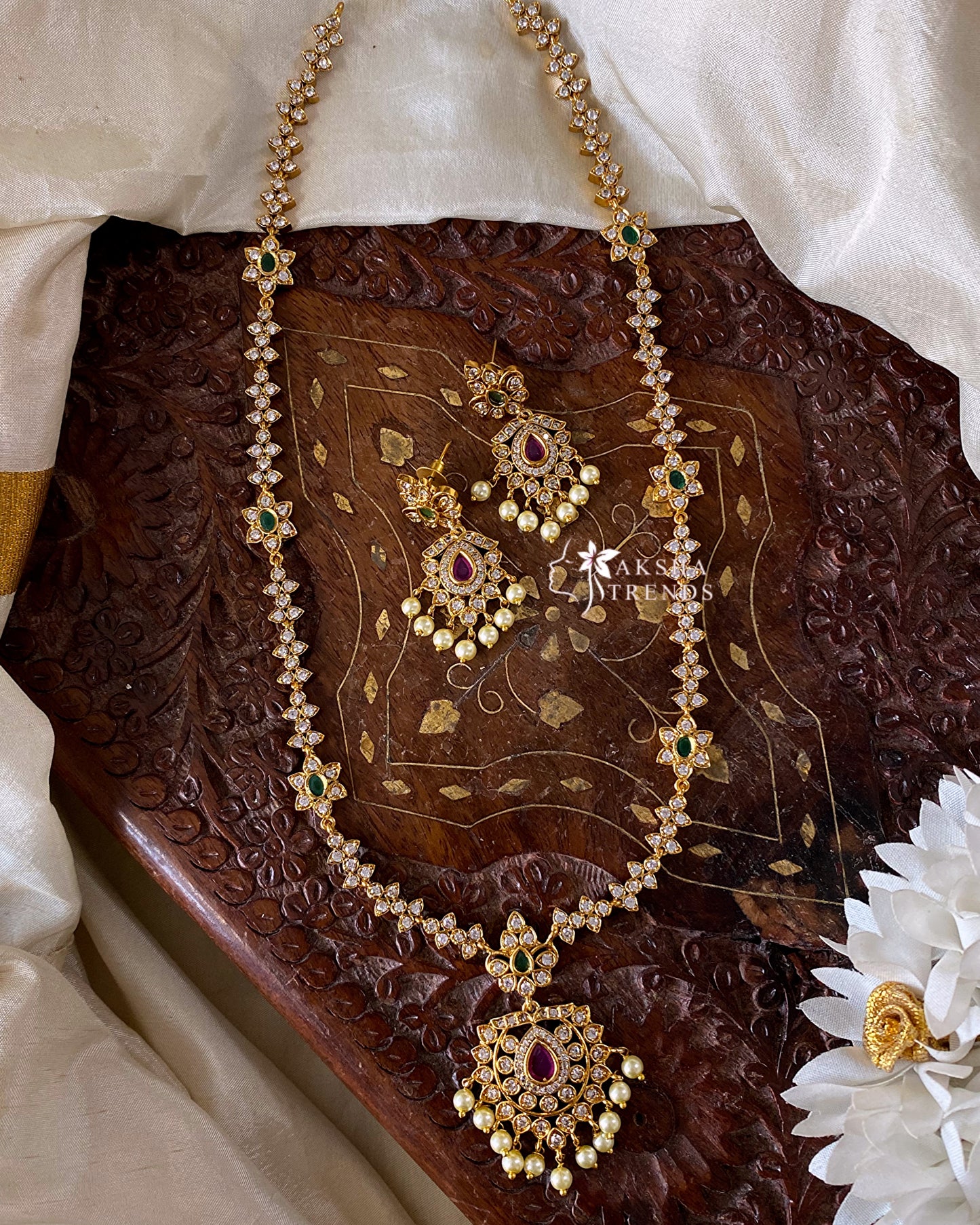 Floral diamond haram Aksha Trends