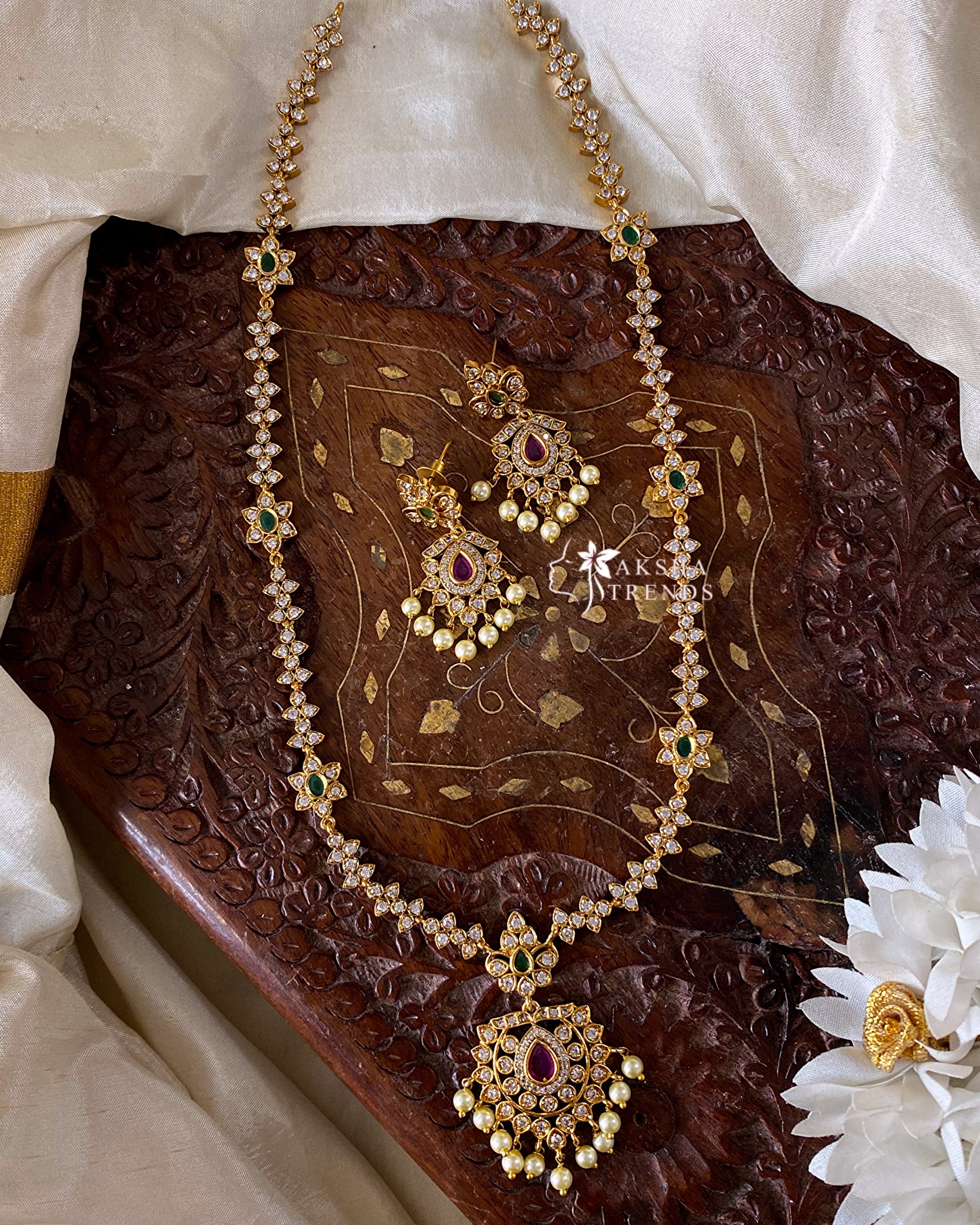 Floral diamond haram Aksha Trends