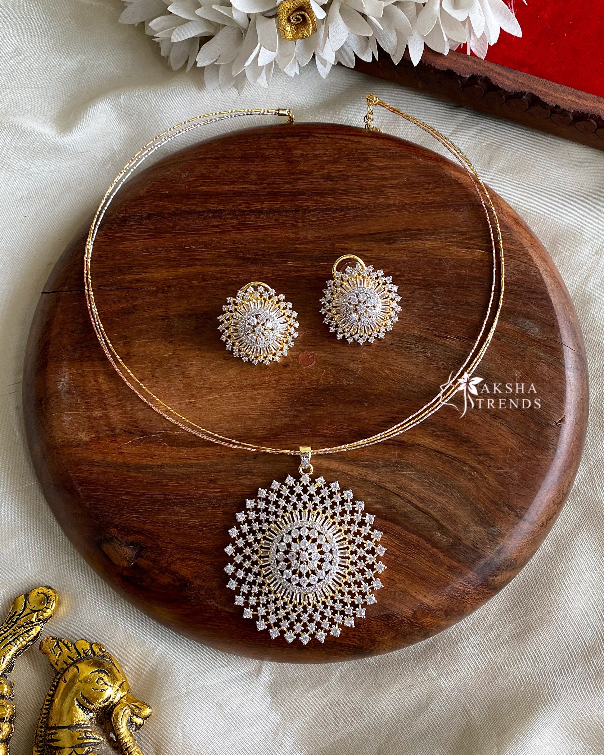 Kolam diamond necklace Aksha Trends