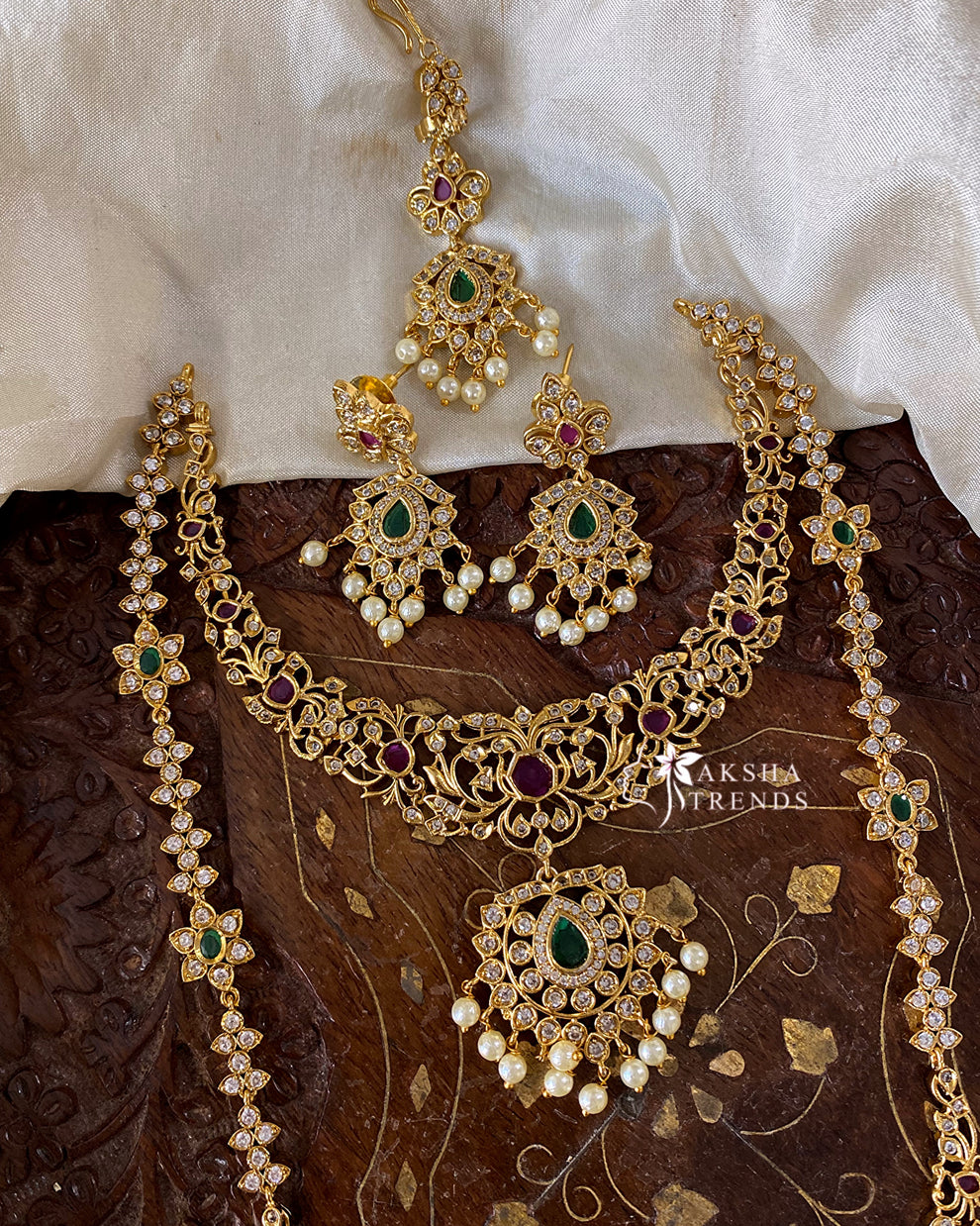 Premium AD bridal combo Aksha Trends 