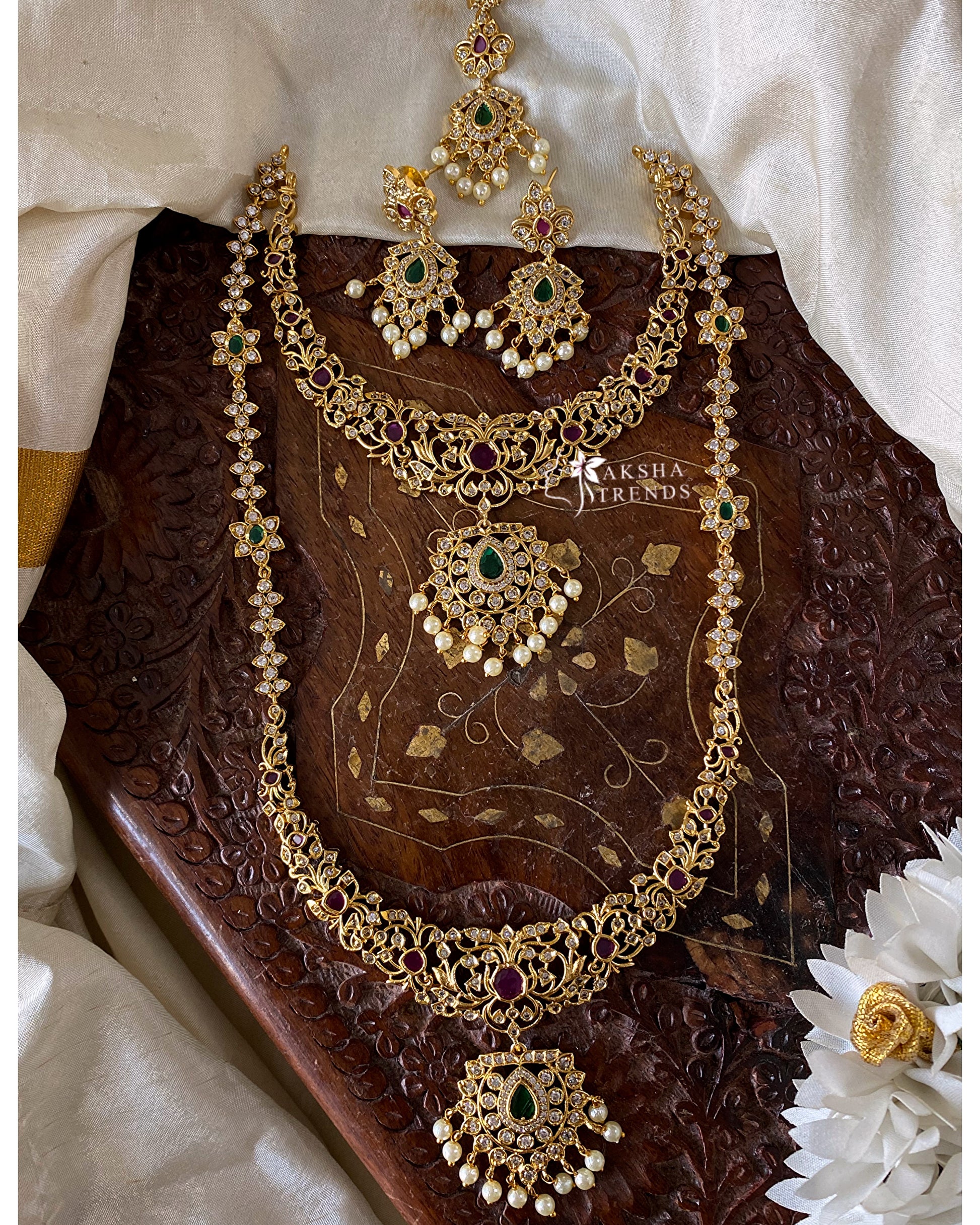 Premium AD bridal combo Aksha Trends