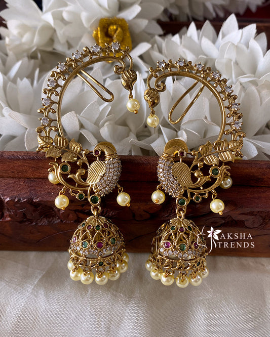 Premium AD Earcuff Jhumka Aksha Trends