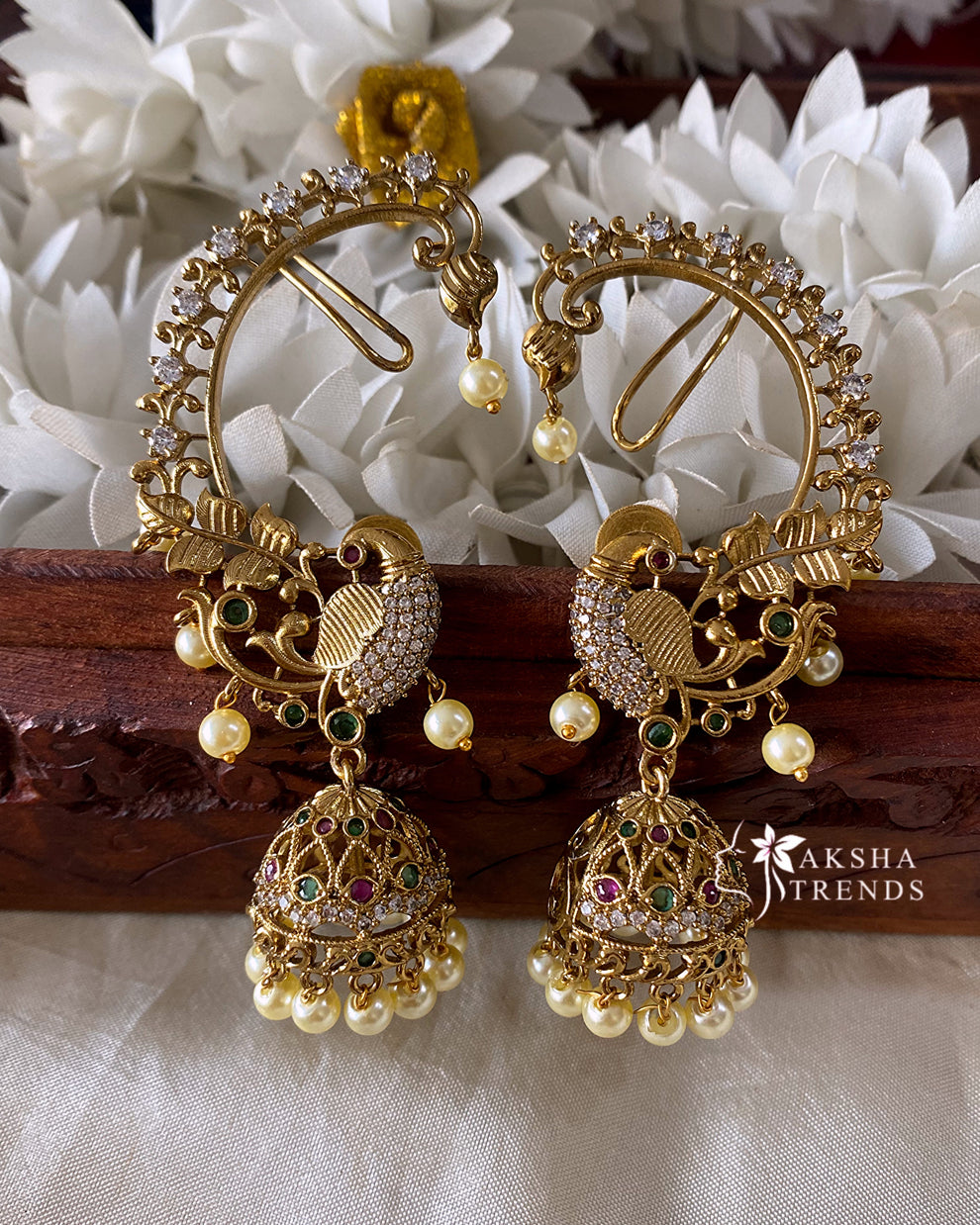 Premium AD Earcuff Jhumka Aksha Trends 