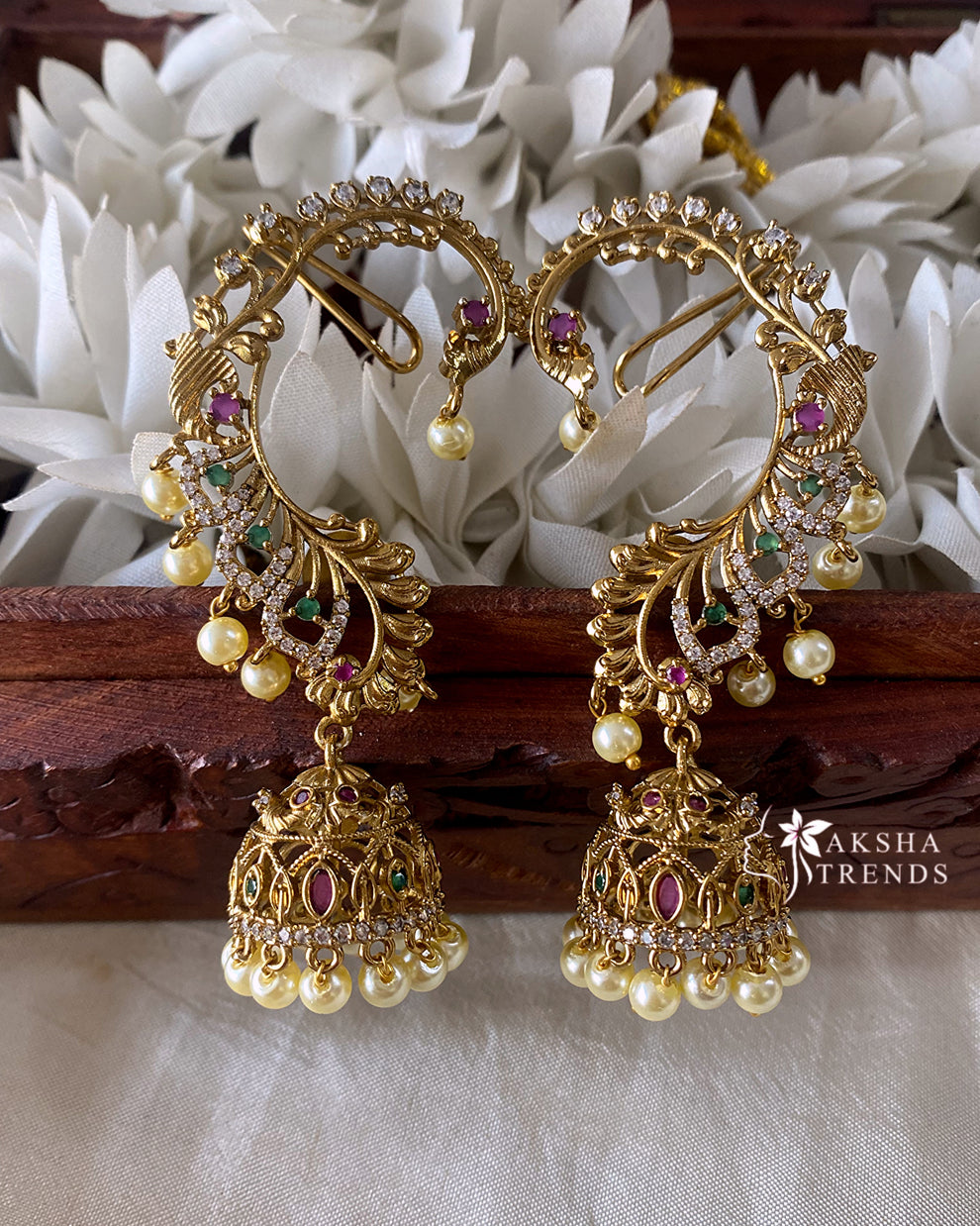 Premium AD Earcuff Jhumka Aksha Trends 