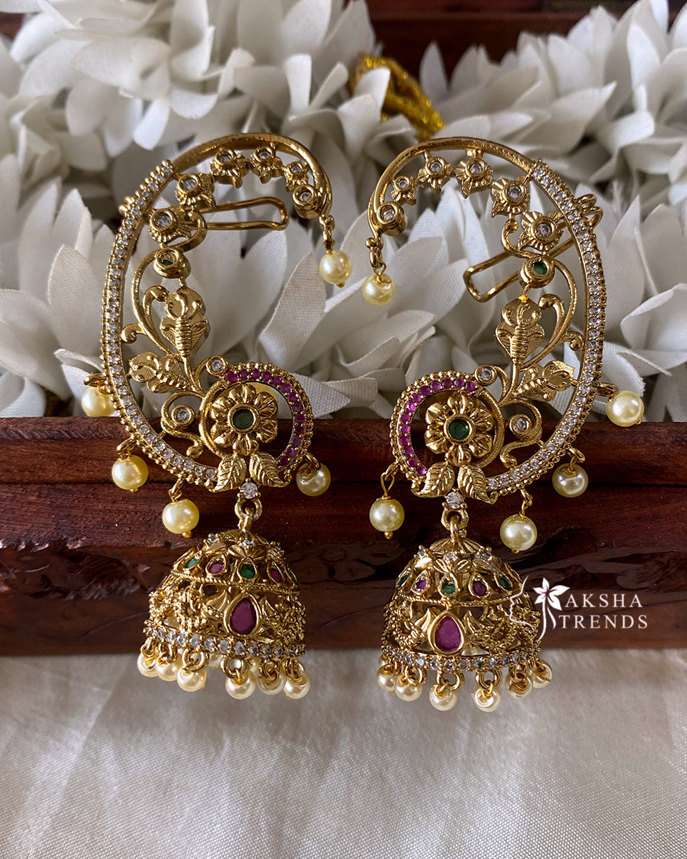 Premium AD Earcuff Jhumka Aksha Trends 