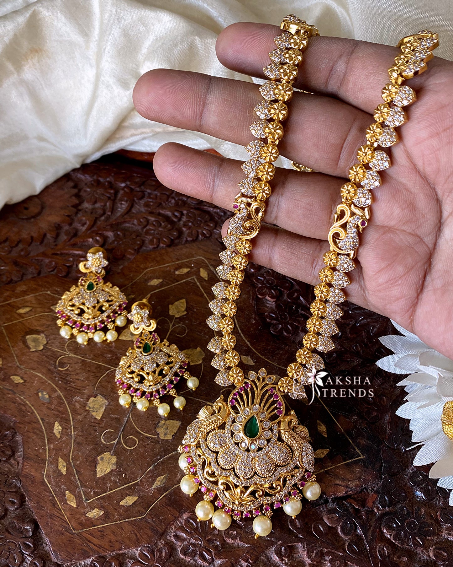 Peacock diamond haram Aksha Trends