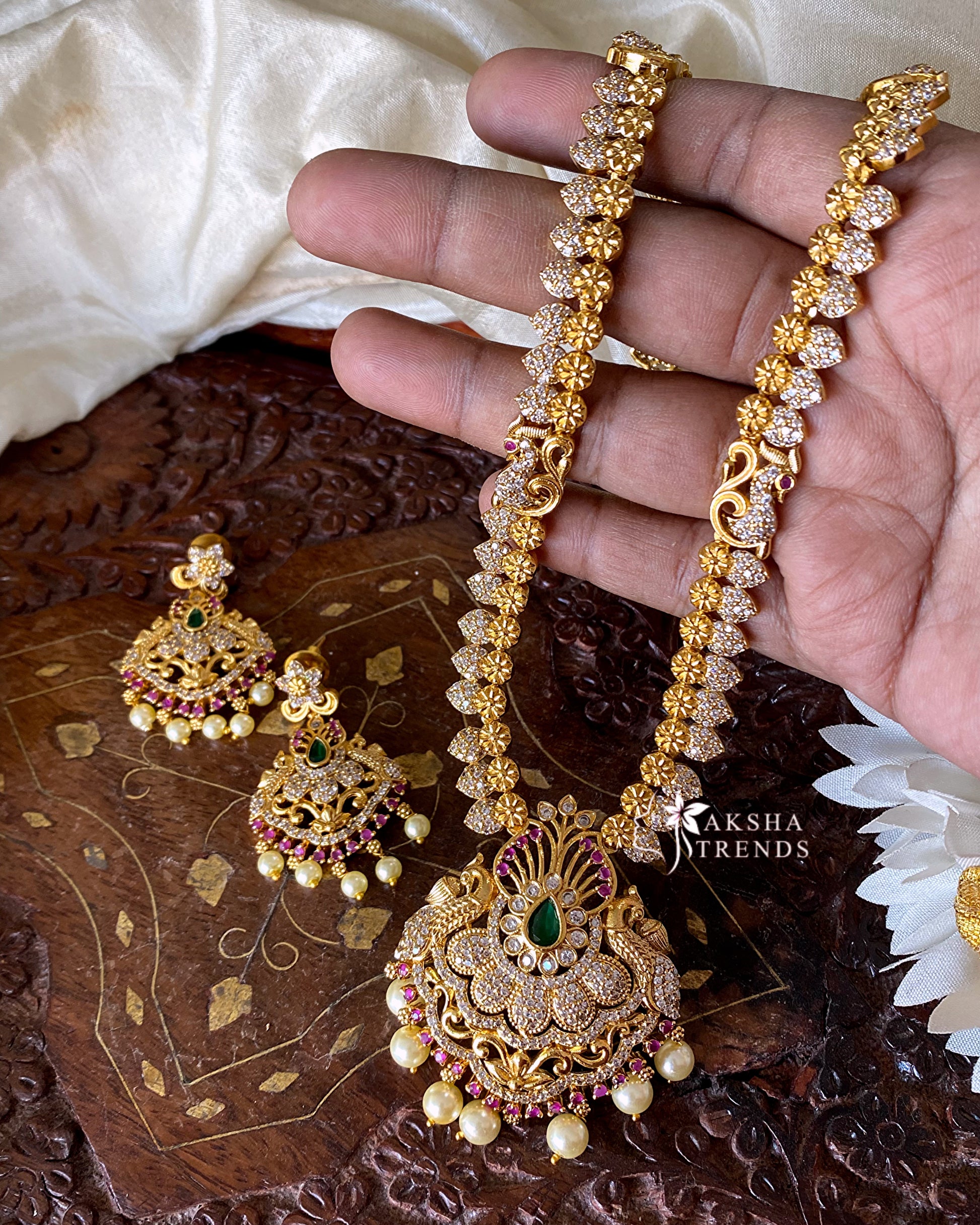 Peacock diamond haram Aksha Trends