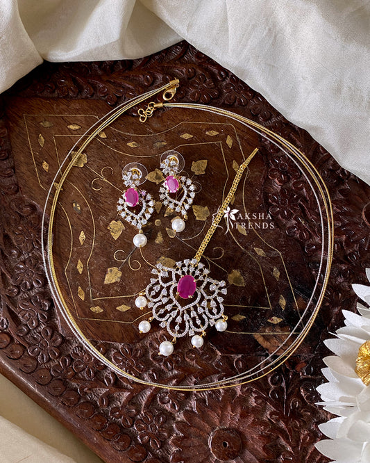 3in1 diamond Hasli necklace Aksha Trends