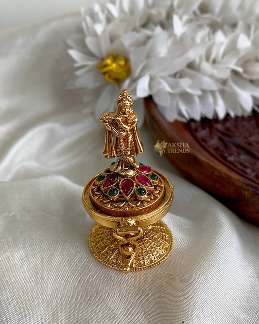 Kumkum box -krishna Aksha Trends
