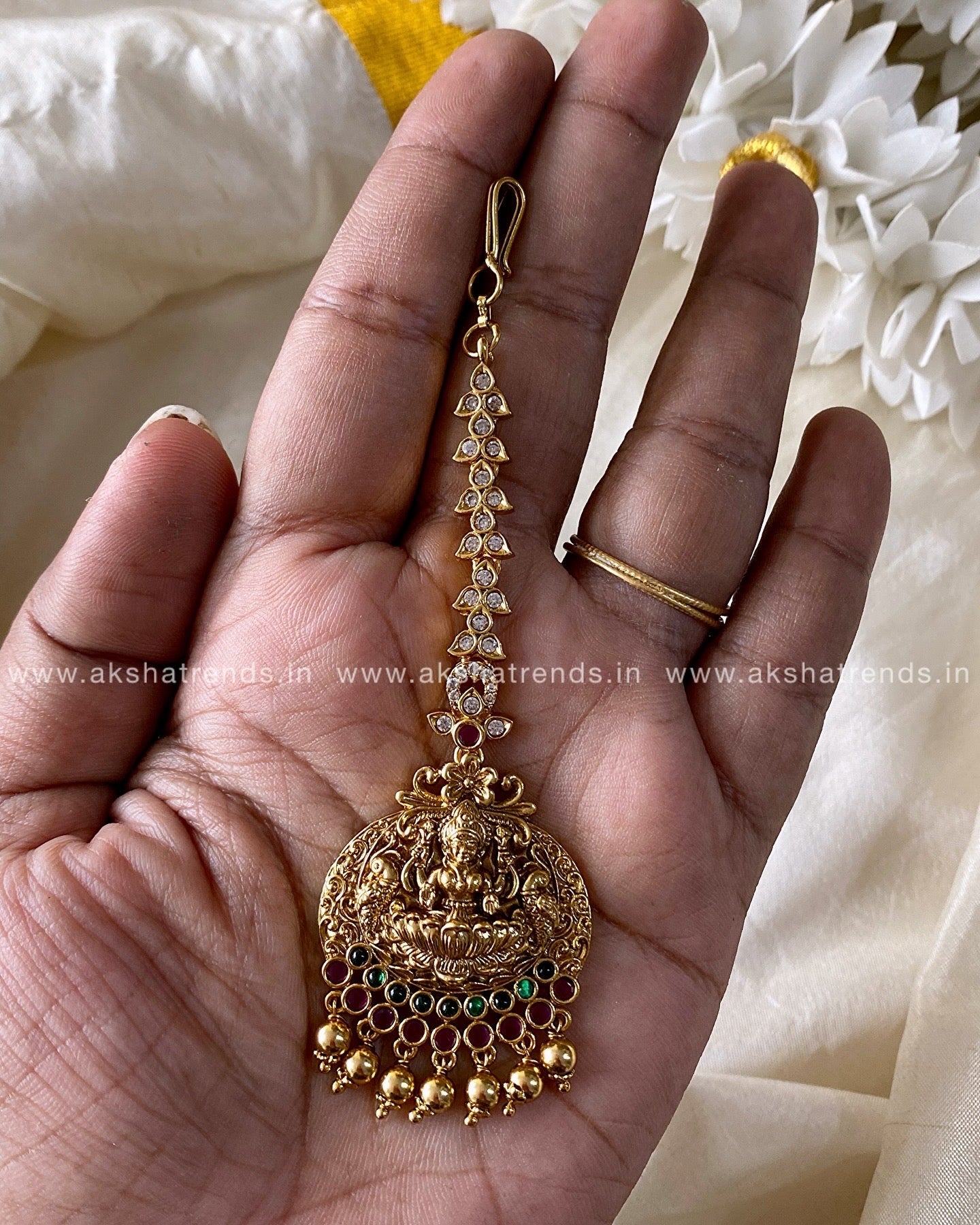 Premium bridal AD tikka Aksha Trends