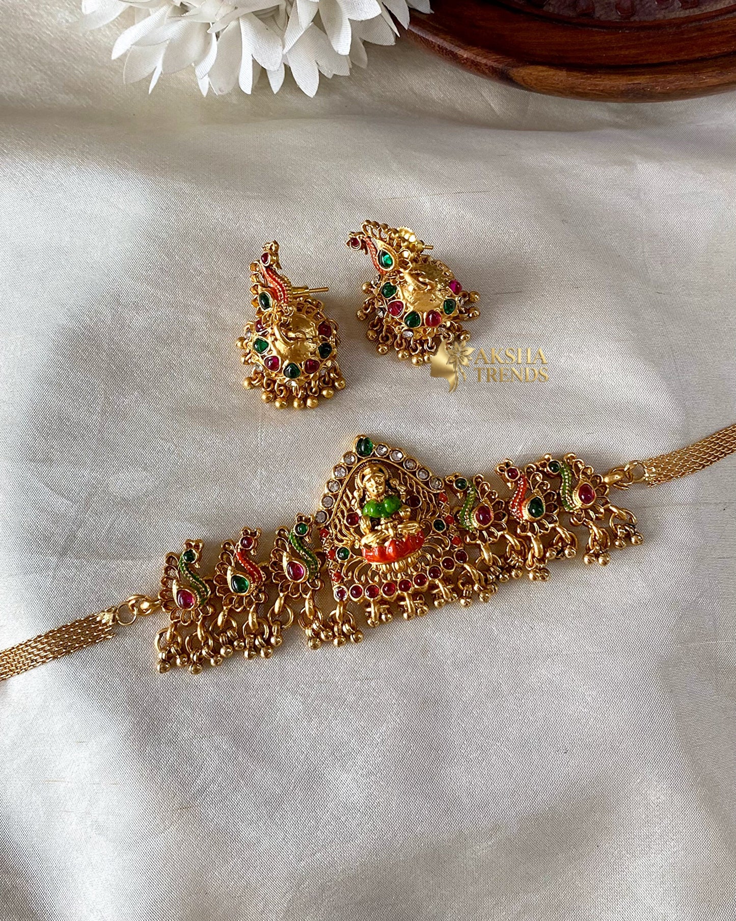 Meenakari Lakshmi choker Aksha Trends