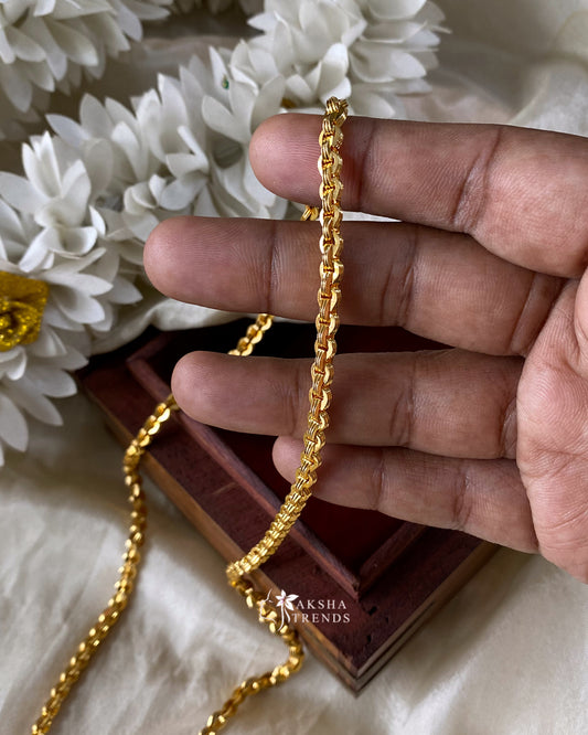 1gm gold covering chain -heavy size Aksha Trends