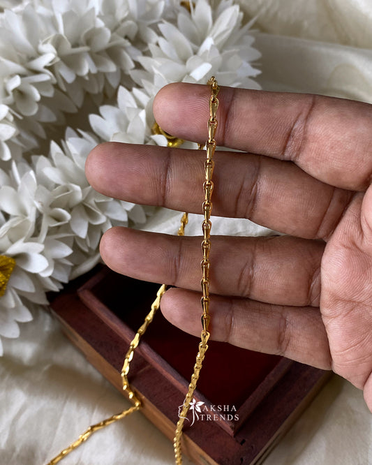 1gm gold covering chain -thin size Aksha Trends
