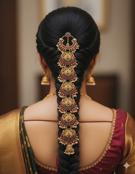 Jadai billa peacock kemp -short Aksha Trends
