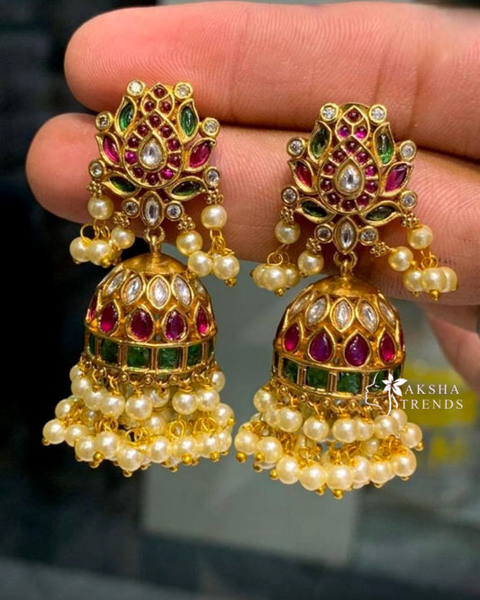 Premium kemp Jhumka -Multi Aksha Trends