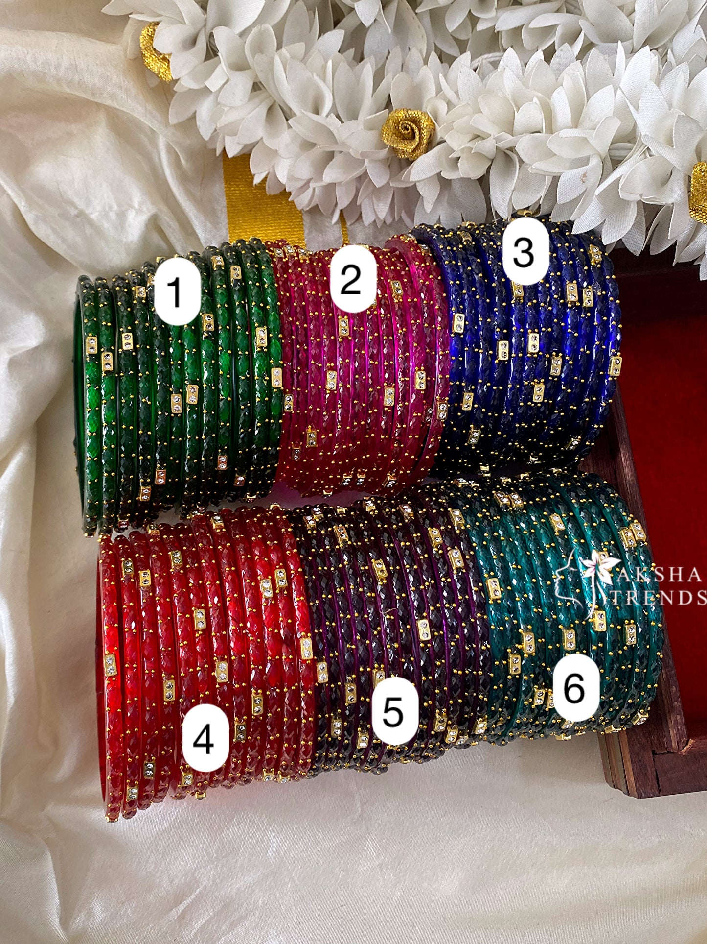 Raindrop Bangles (12pc) Aksha Trends
