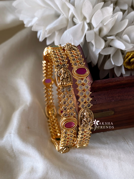 Lakshmi white stone Bangles Aksha Trends