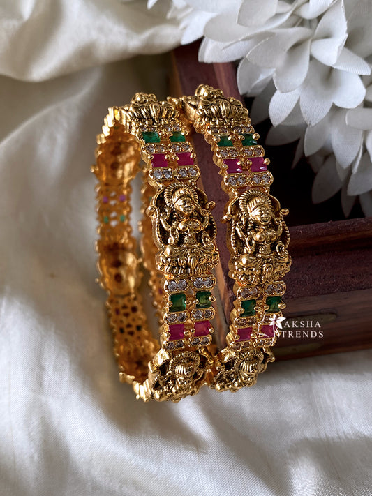 Lakshmi block stone Bangles -Multi Aksha Trends