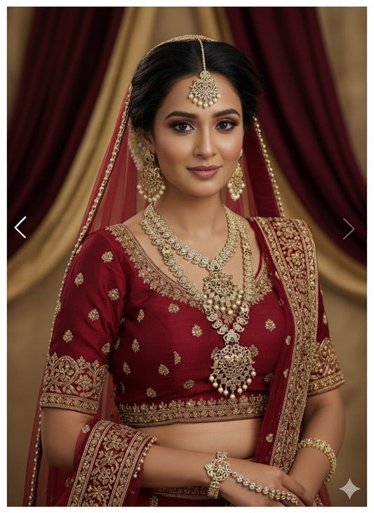 Peacock diamond Bridal set Aksha Trends
