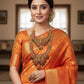 Heavy coral lakshmi bridal -Green Aksha Trends