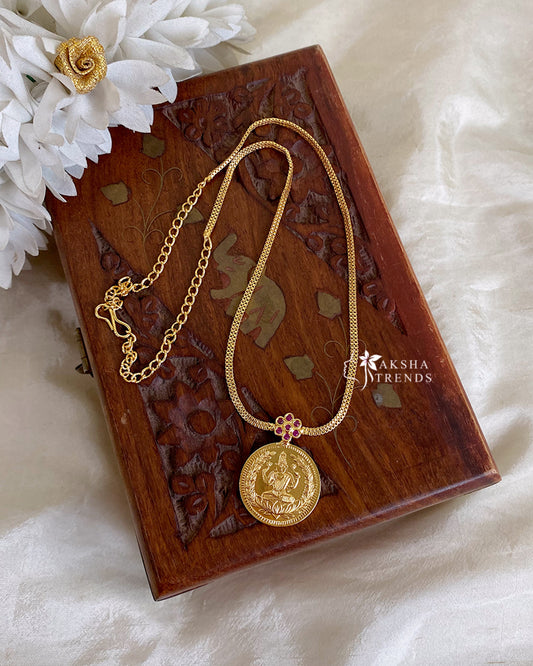 Lakshmi gold coin chain Aksha Trends