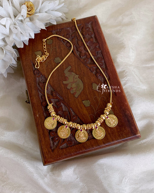 Laksmi 5-gold coin chain Aksha Trends