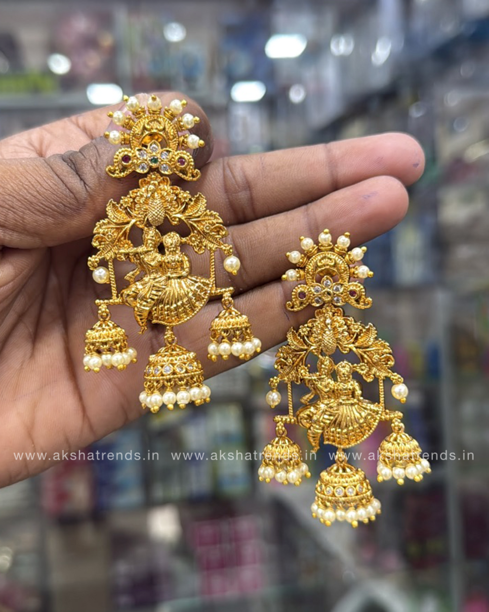 Premium Radha Krishna Jhumka Aksha Trends 